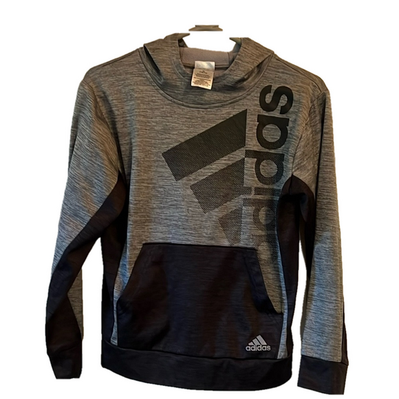 adidas Other - ADIDAS Youth Pullover Grey/ Black  Hoodie size Medium(10/12)